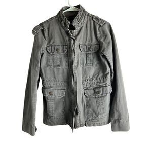 Trouvé Gray utility cargo jacket size XS Gorpcore Casual Basic Normcore